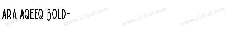 Ara Aqeeq Bold字体转换